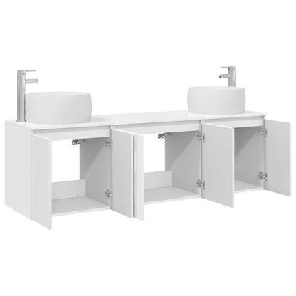 Badkamerkastenset 3 st Hoogglans Wit 49,5 x 44,5 x 66 cm