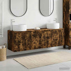 Badkamerkastenset 3 st Gerookt eiken 49,5 x 44,5 x 66 cm