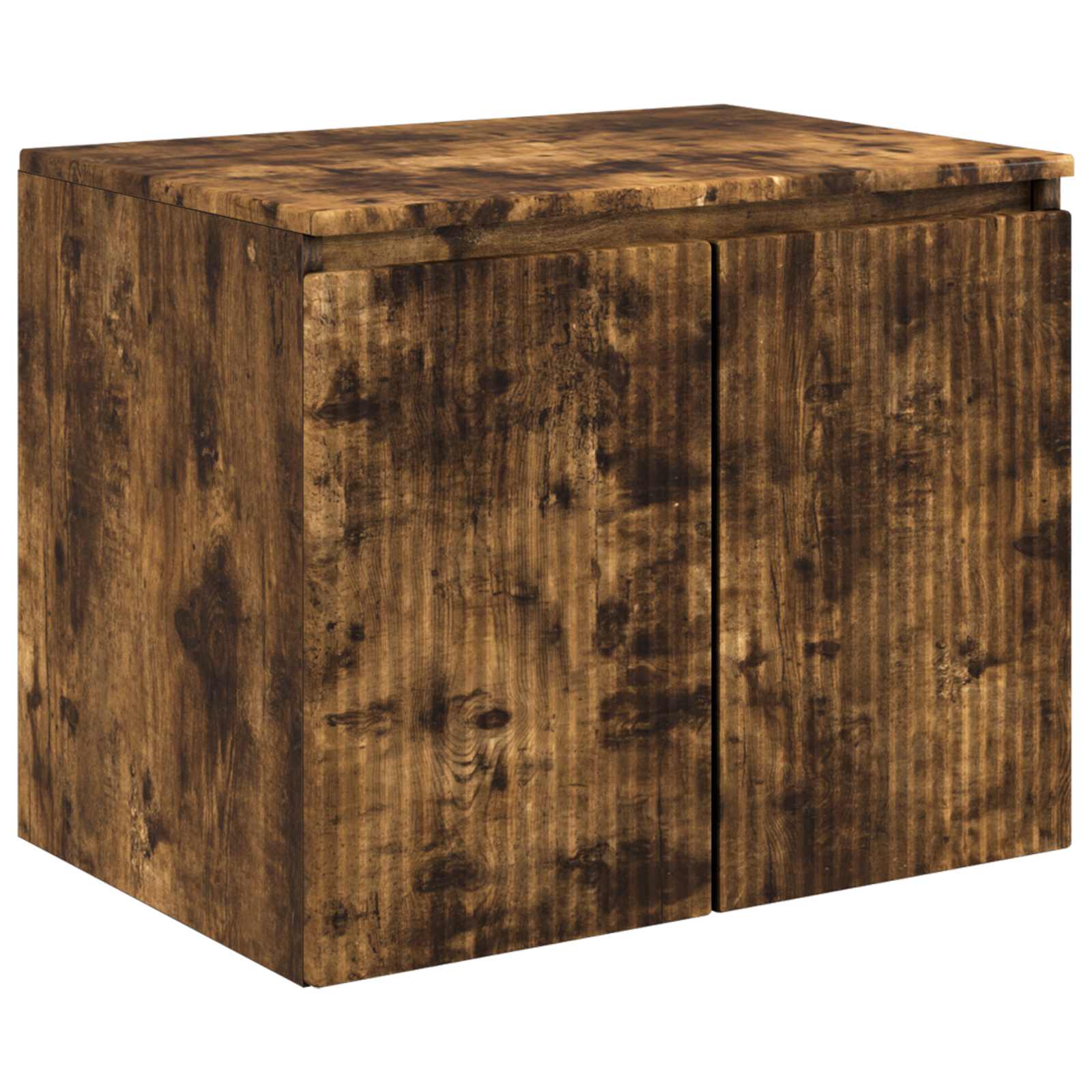 Badkamerkastenset 3 st Gerookt eiken 49,5 x 44,5 x 66 cm
