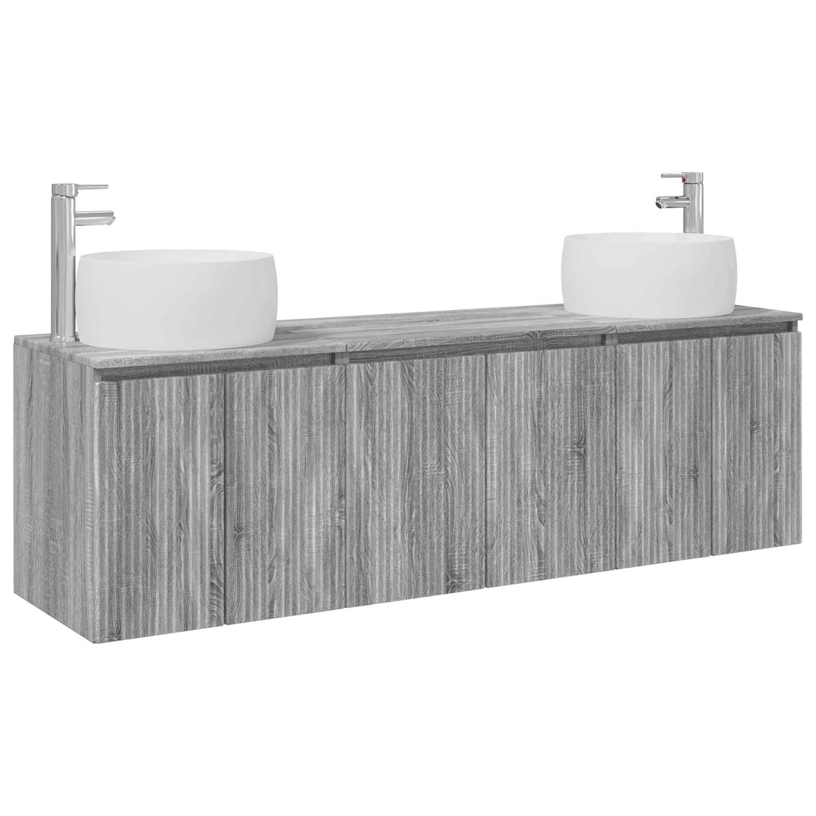 Badkamerkastenset 3 st Grijs Sonoma 49,5 x 44,5 x 66 cm