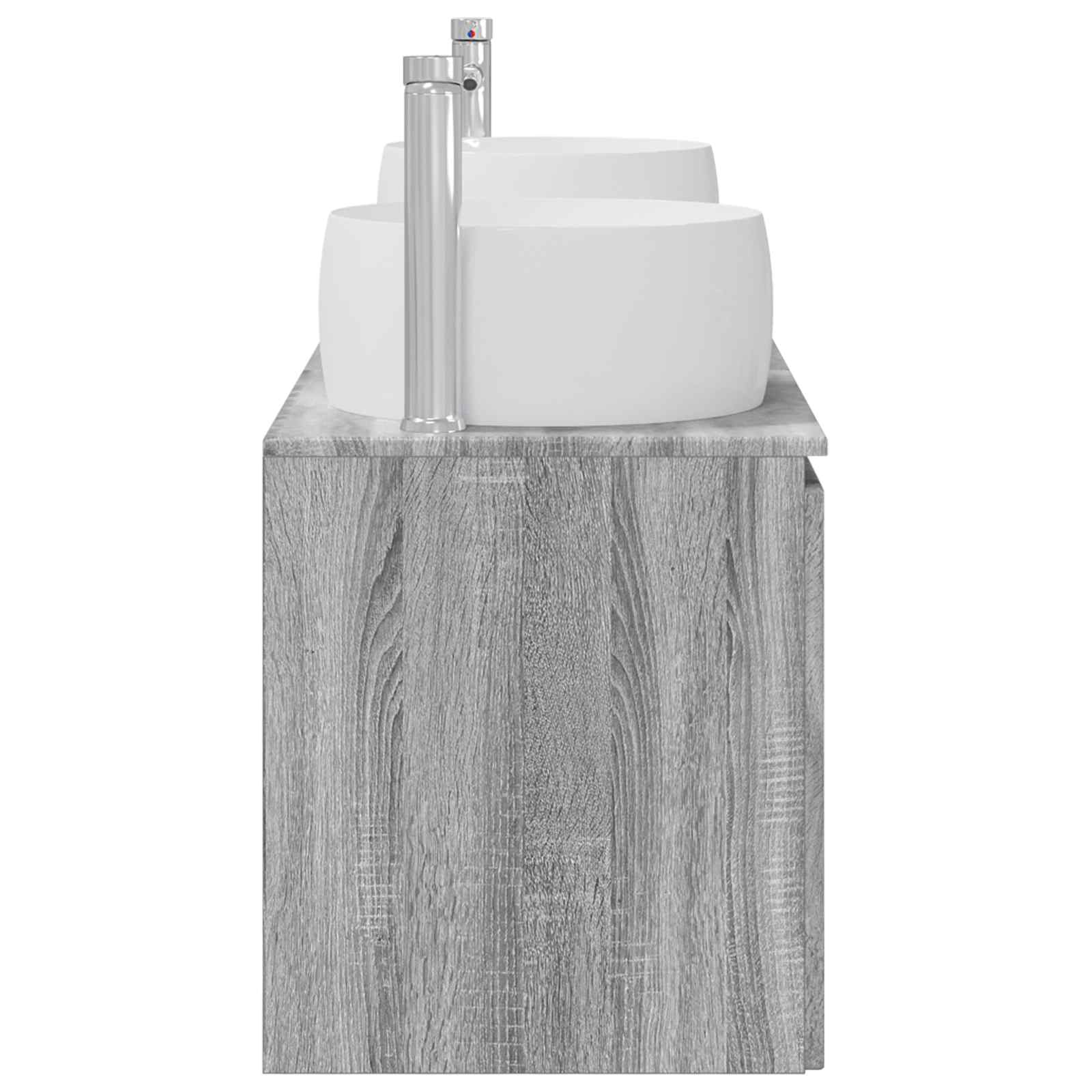 Badkamerkastenset 3 st Grijs Sonoma 49,5 x 44,5 x 66 cm