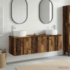 Badkamerkastenset 3 st Oud hout 49,5 x 44,5 x 66 cm