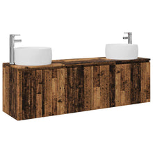 Badkamerkastenset 3 st Oud hout 49,5 x 44,5 x 66 cm