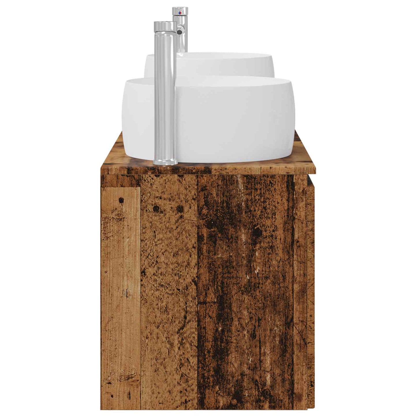 Badkamerkastenset 3 st Oud hout 49,5 x 44,5 x 66 cm