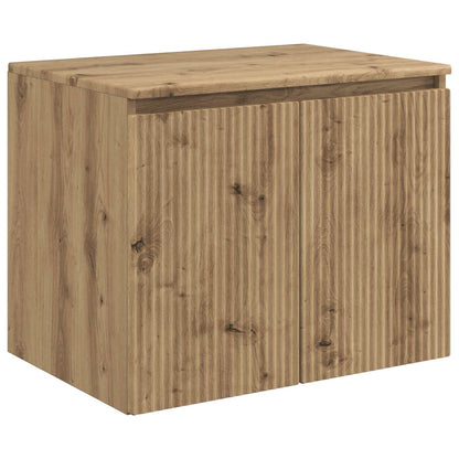 Badkamerkastenset 3 st Artisanaal eiken 49,5 x 44,5 x 66 cm
