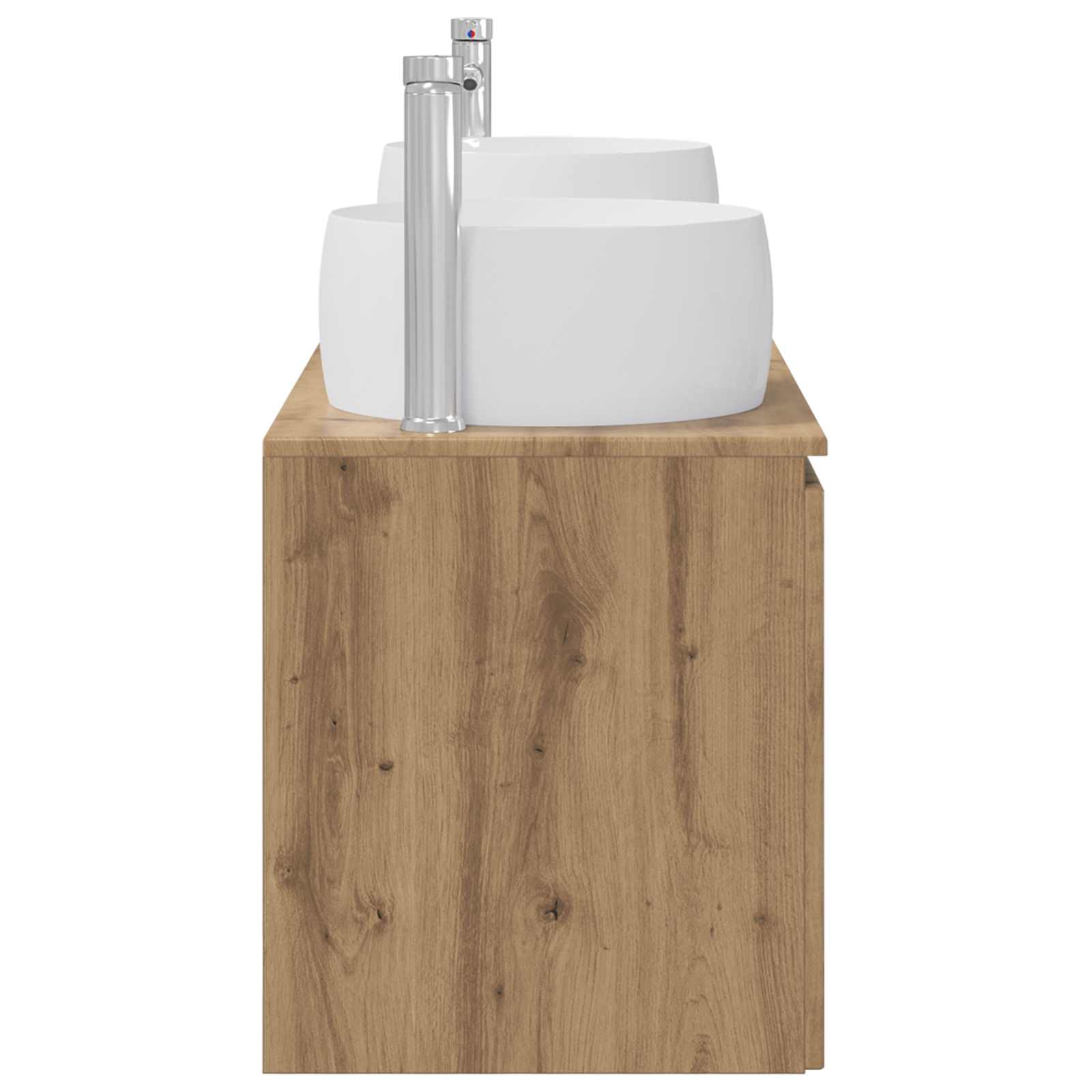 Badkamerkastenset 3 st Artisanaal eiken 49,5 x 44,5 x 66 cm