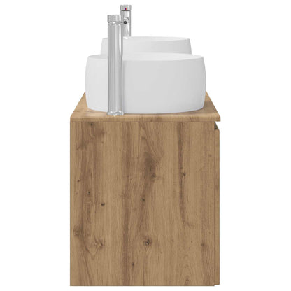 Badkamerkastenset 3 st Artisanaal eiken 49,5 x 44,5 x 66 cm