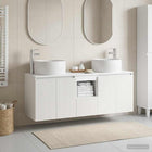 Badkamerkastenset 3 st Wit 49,5 x 44,5 x 66 cm Bewerkt hout