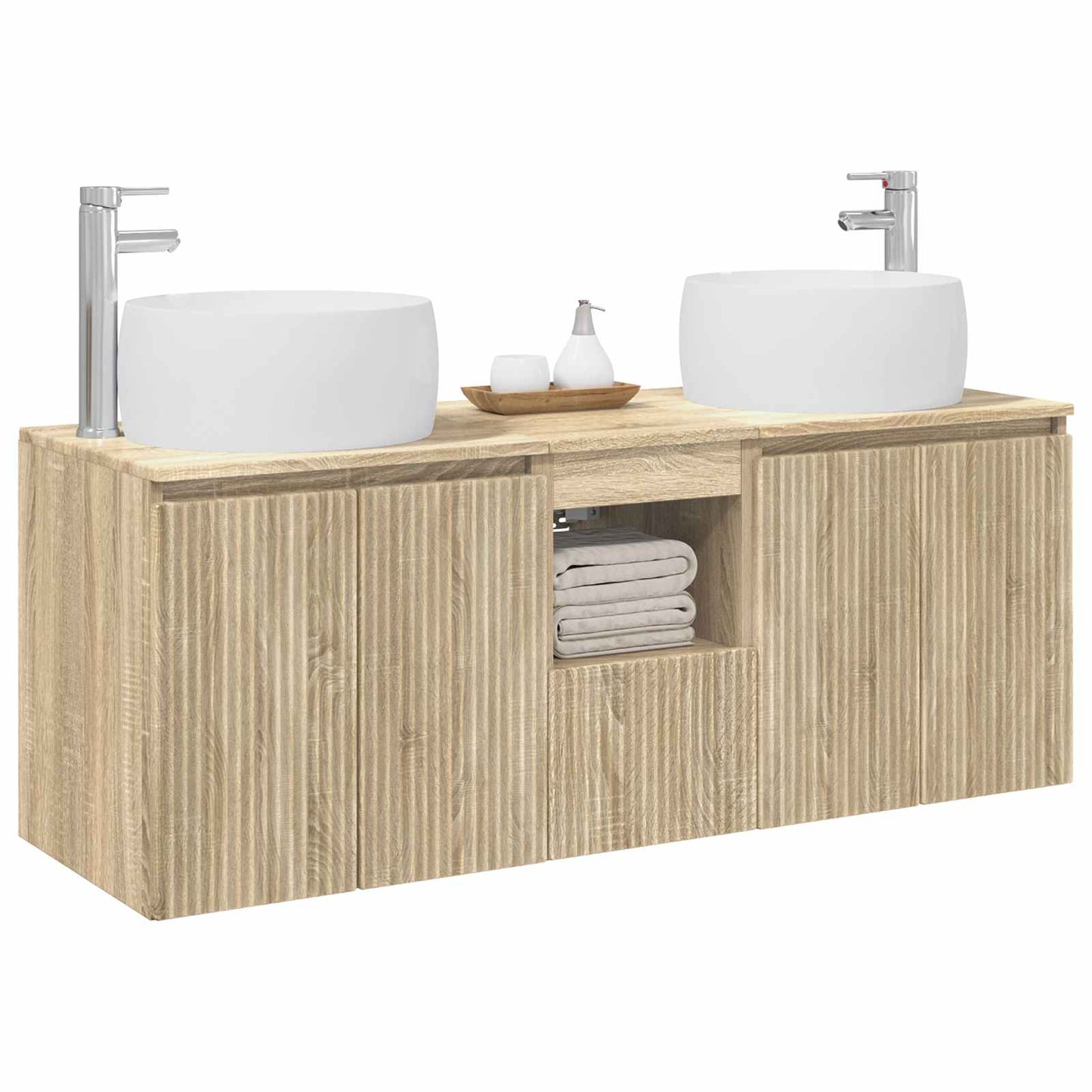 Badkamerkastenset 3 st Sonoma Eiken 49,5 x 44,5 x 66 cm