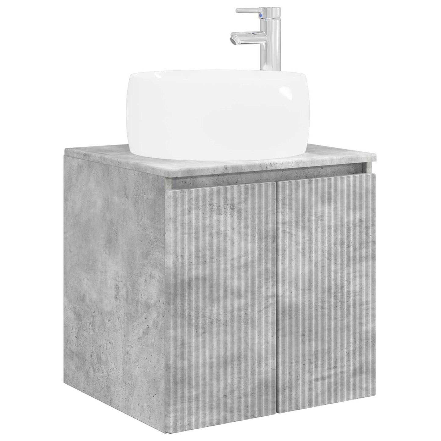 Badkamerkastenset 3 st Betongrijs 49,5 x 44,5 x 66 cm