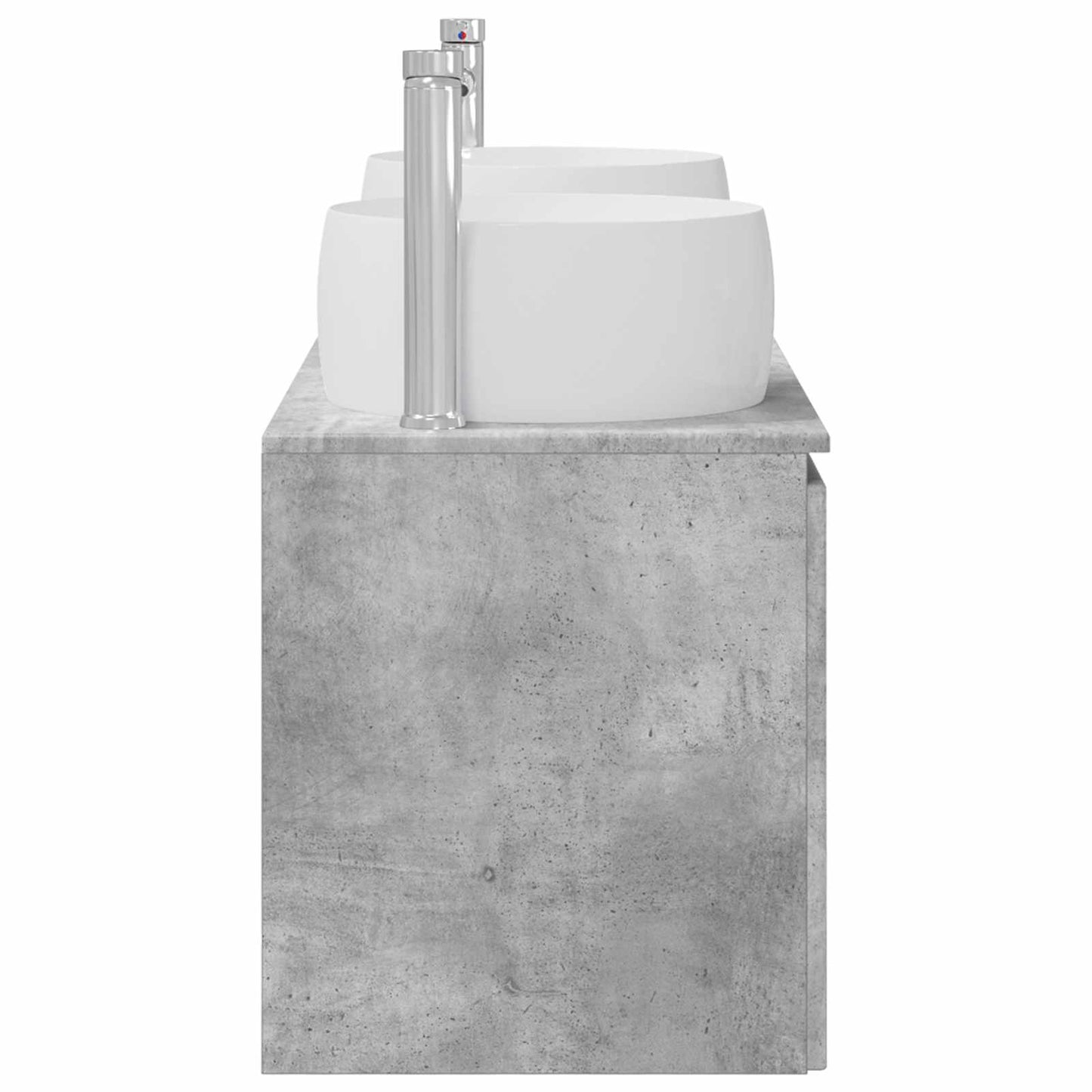Badkamerkastenset 3 st Betongrijs 49,5 x 44,5 x 66 cm