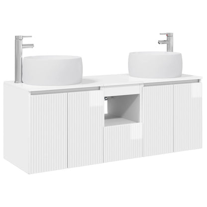 Badkamerkastenset 3 st Hoogglans Wit 49,5 x 44,5 x 66 cm