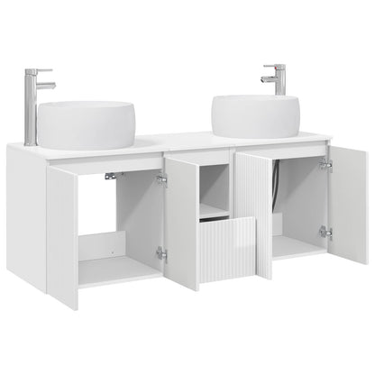 Badkamerkastenset 3 st Hoogglans Wit 49,5 x 44,5 x 66 cm