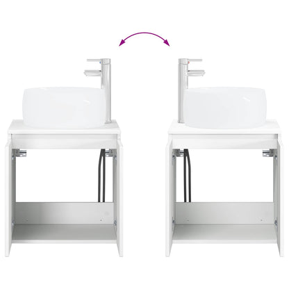 Badkamerkastenset 3 st Hoogglans Wit 49,5 x 44,5 x 66 cm