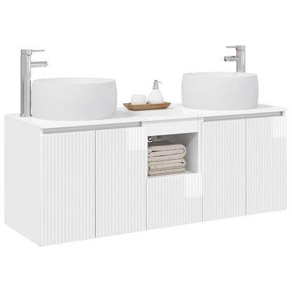 Badkamerkastenset 3 st Hoogglans Wit 49,5 x 44,5 x 66 cm