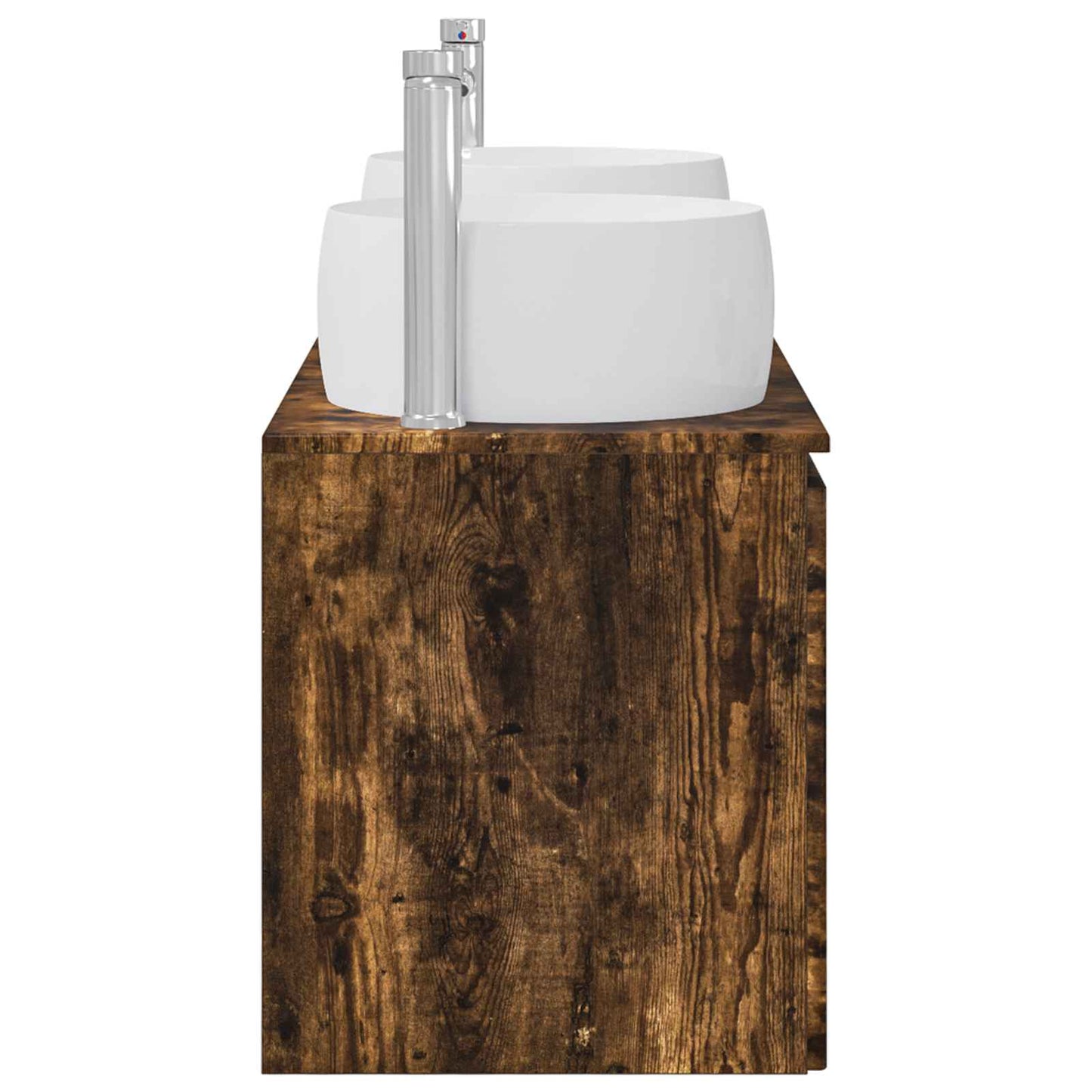 Badkamerkastenset 3 st Gerookt eiken 49,5 x 44,5 x 66 cm