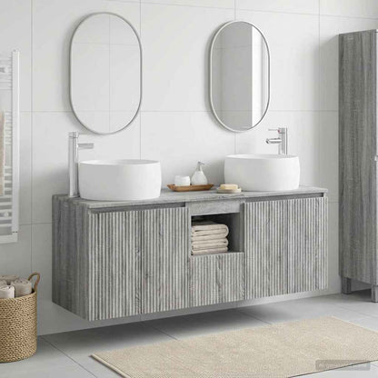 Badkamerkastenset 3 st Grijs Sonoma 49,5 x 44,5 x 66 cm