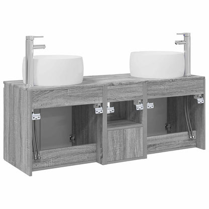 Badkamerkastenset 3 st Grijs Sonoma 49,5 x 44,5 x 66 cm