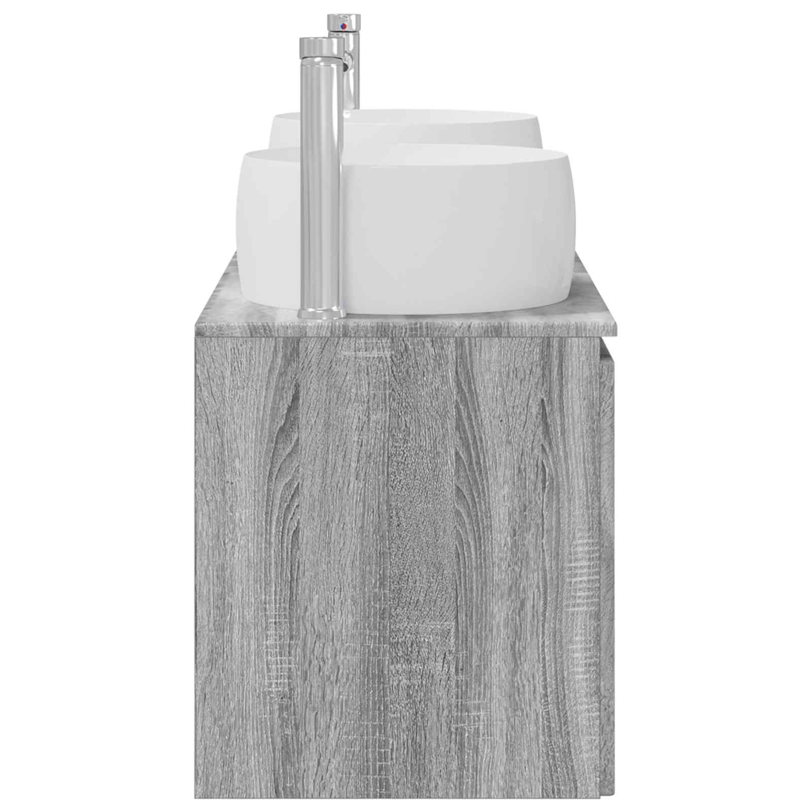 Badkamerkastenset 3 st Grijs Sonoma 49,5 x 44,5 x 66 cm