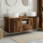 Badkamerkastenset 3 st Oud hout 49,5 x 44,5 x 66 cm