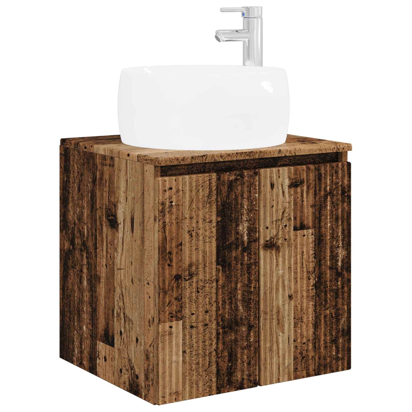 Badkamerkastenset 3 st Oud hout 49,5 x 44,5 x 66 cm