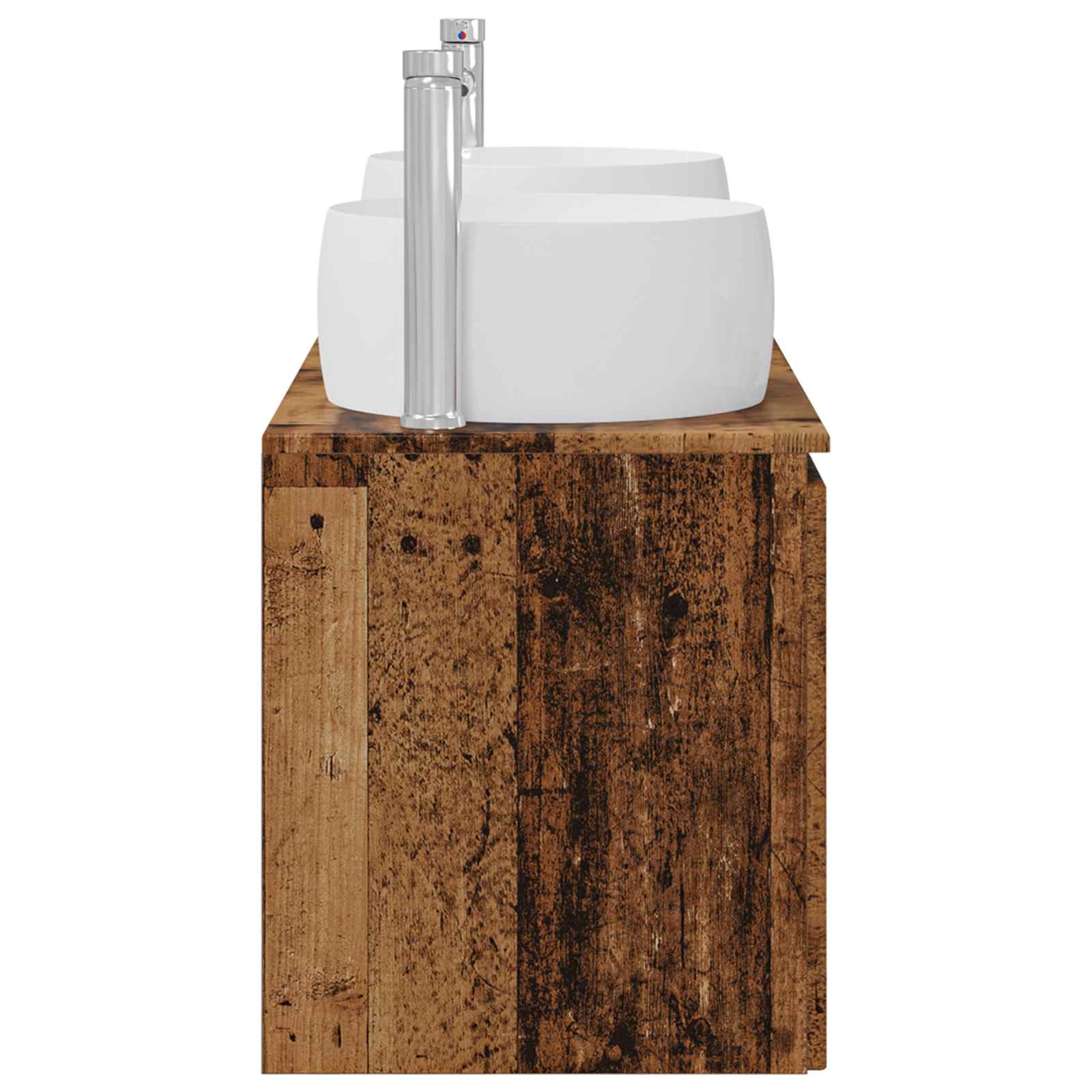 Badkamerkastenset 3 st Oud hout 49,5 x 44,5 x 66 cm