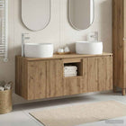 Badkamerkastenset 3 st Artisanaal eiken 49,5 x 44,5 x 66 cm