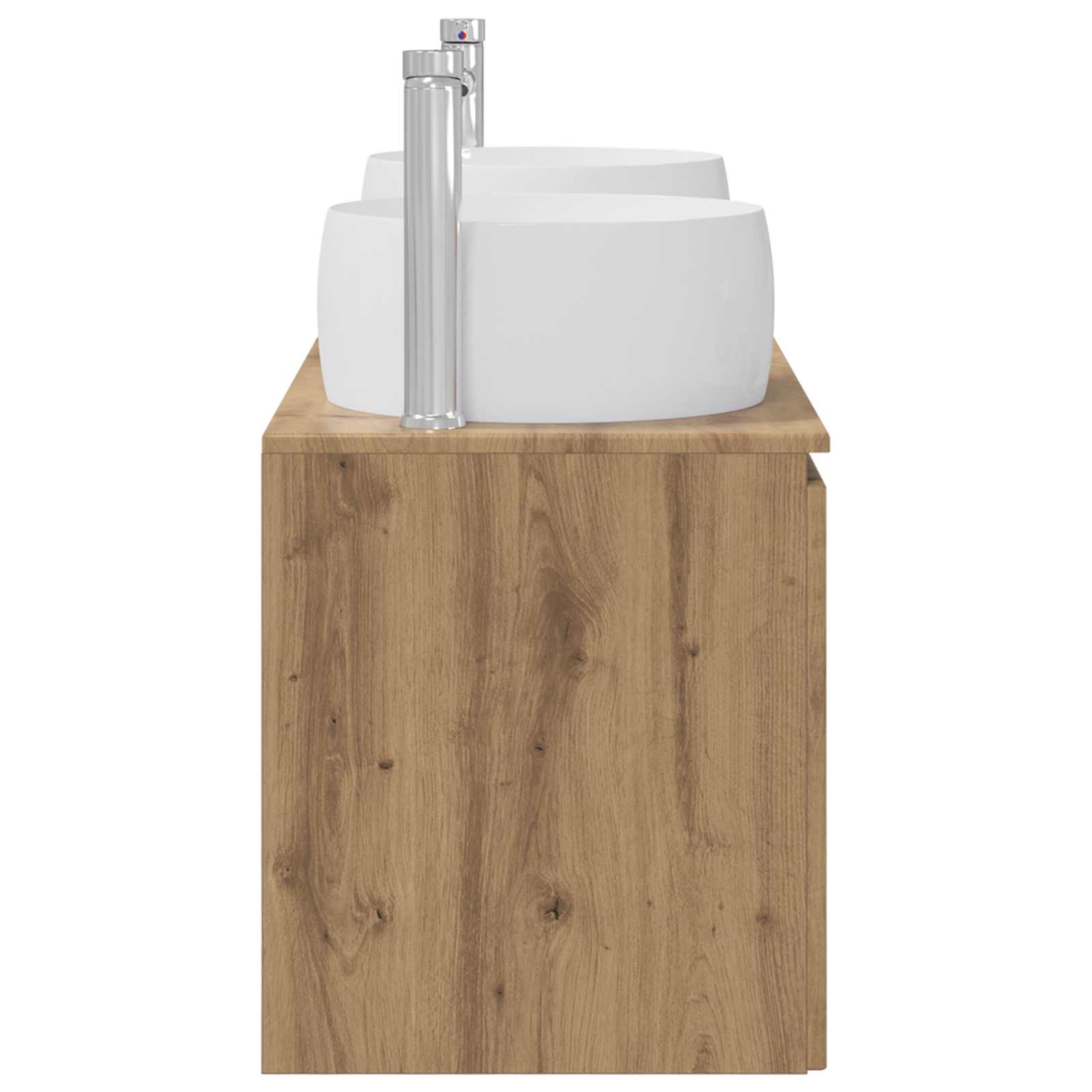 Badkamerkastenset 3 st Artisanaal eiken 49,5 x 44,5 x 66 cm