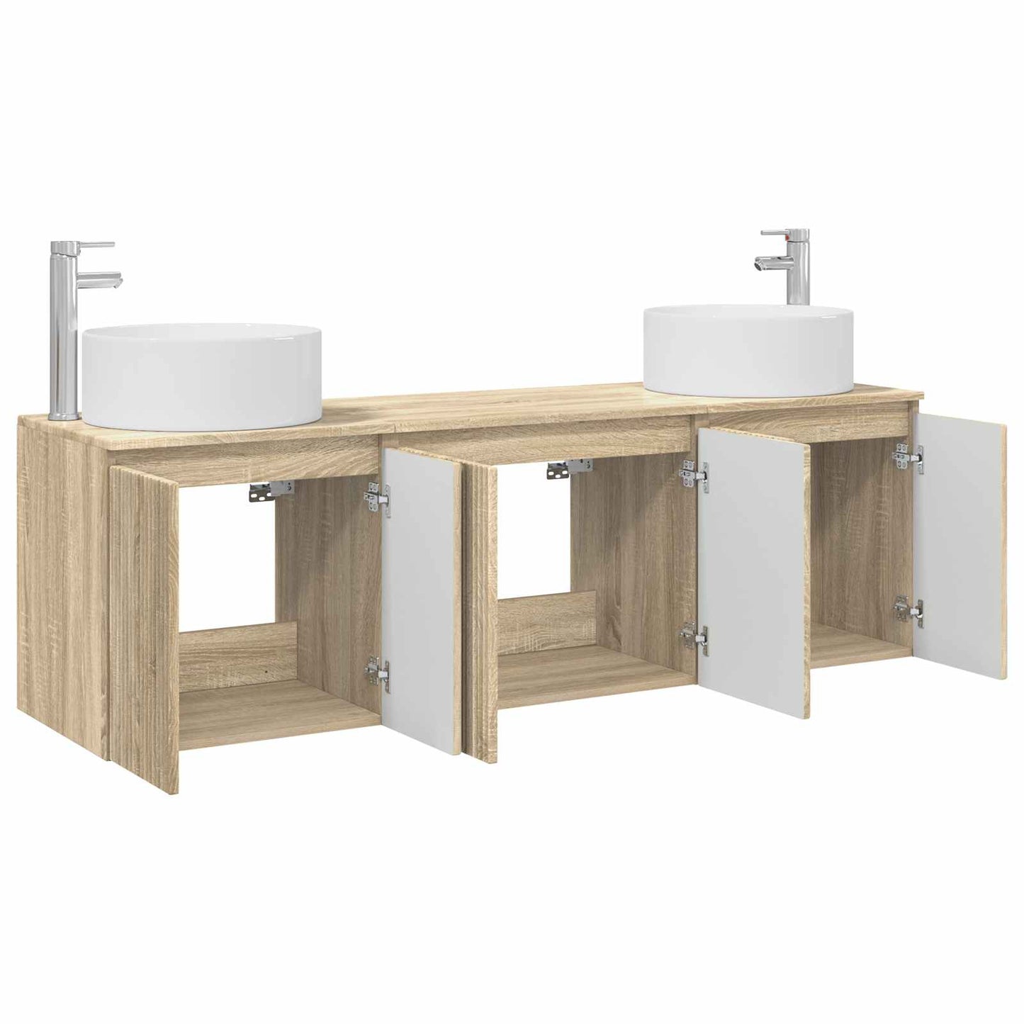 Badkamerkastenset 3 st Sonoma Eiken 49,5 x 44,5 x 65,5 cm