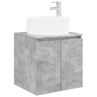 Badkamerkastenset 3 st Betongrijs 49,5 x 44,5 x 65,5 cm