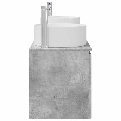 Badkamerkastenset 3 st Betongrijs 49,5 x 44,5 x 65,5 cm