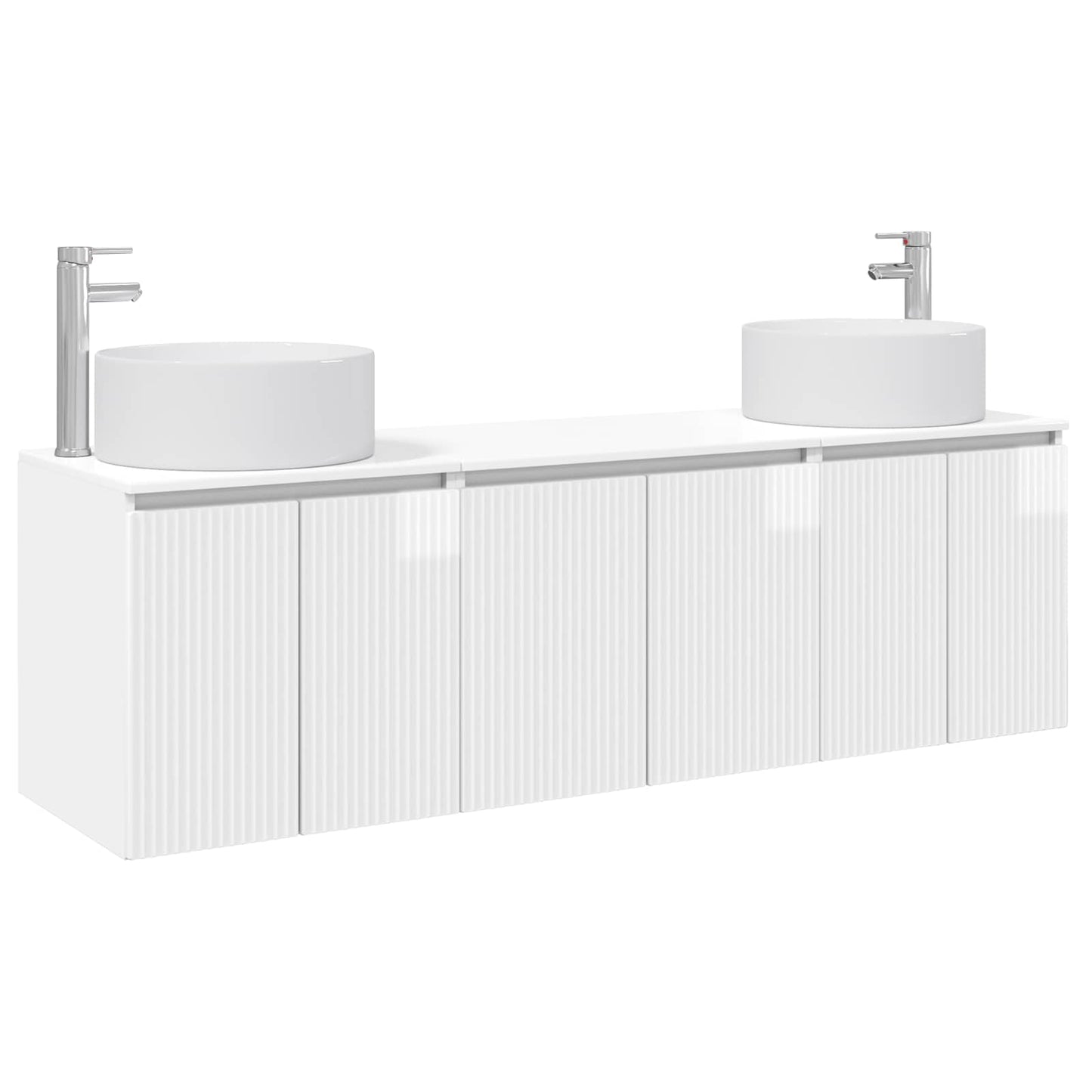 Badkamerkastenset 3 st Hoogglans Wit 49,5 x 44,5 x 65,5 cm