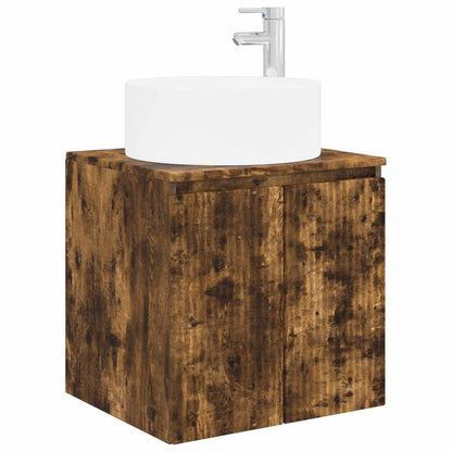 Badkamerkastenset 3 st Gerookt eiken 49,5 x 44,5 x 65,5 cm