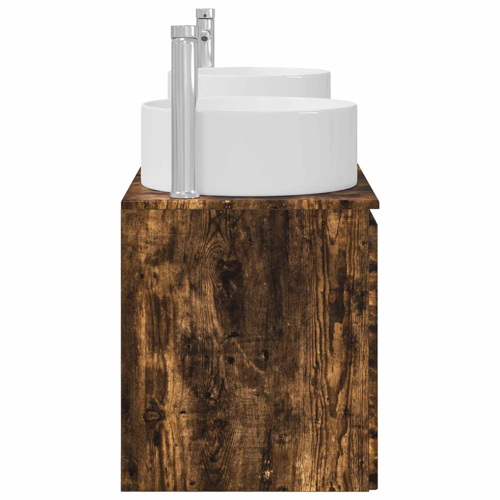 Badkamerkastenset 3 st Gerookt eiken 49,5 x 44,5 x 65,5 cm
