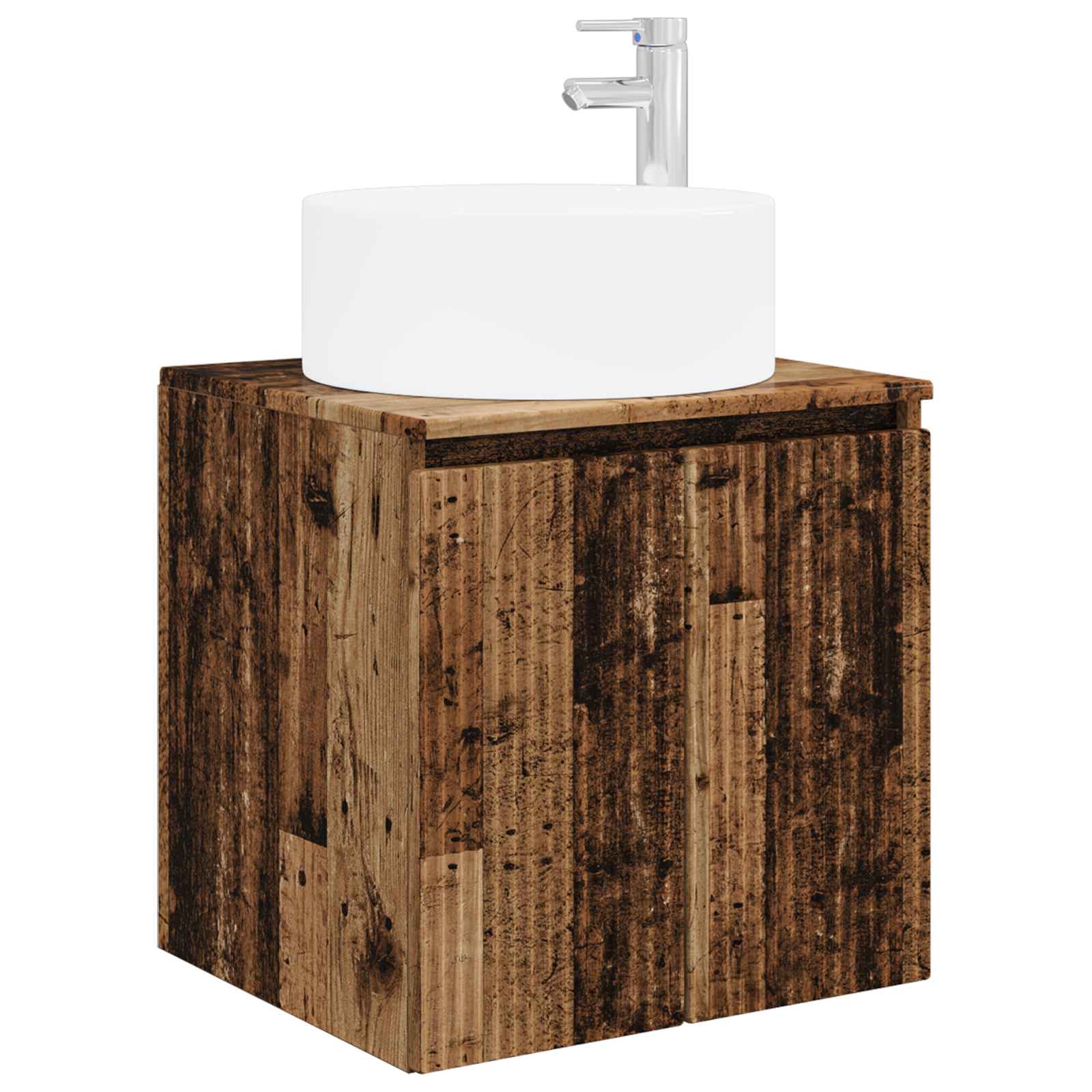 Badkamerkastenset 3 st Oud hout 49,5 x 44,5 x 65,5 cm