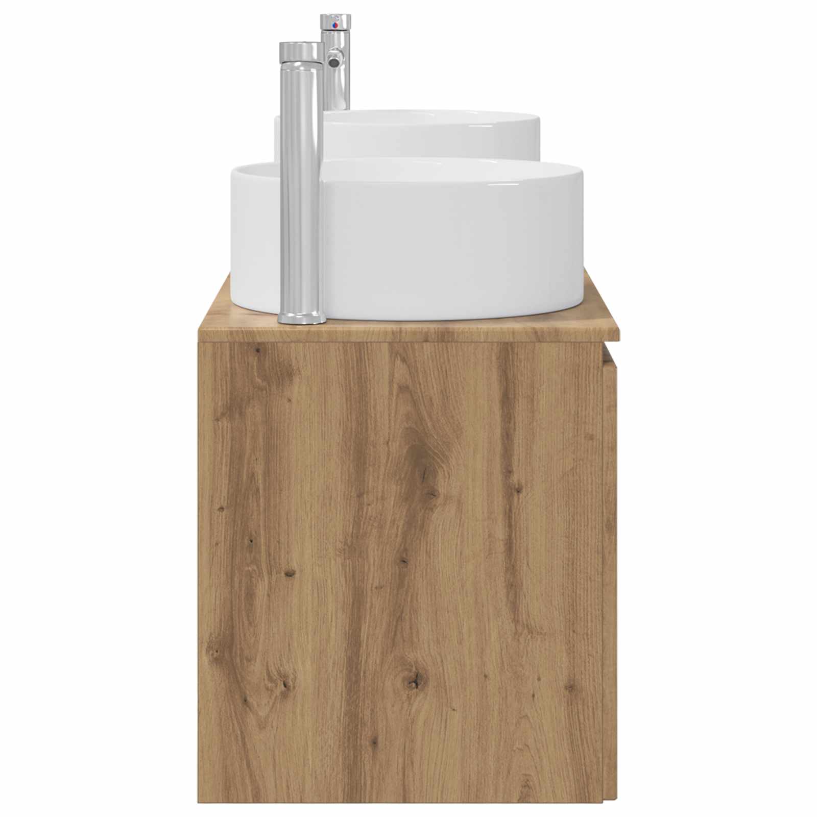 Badkamerkastenset 3 st Artisanaal eiken 49,5 x 44,5 x 65,5 cm