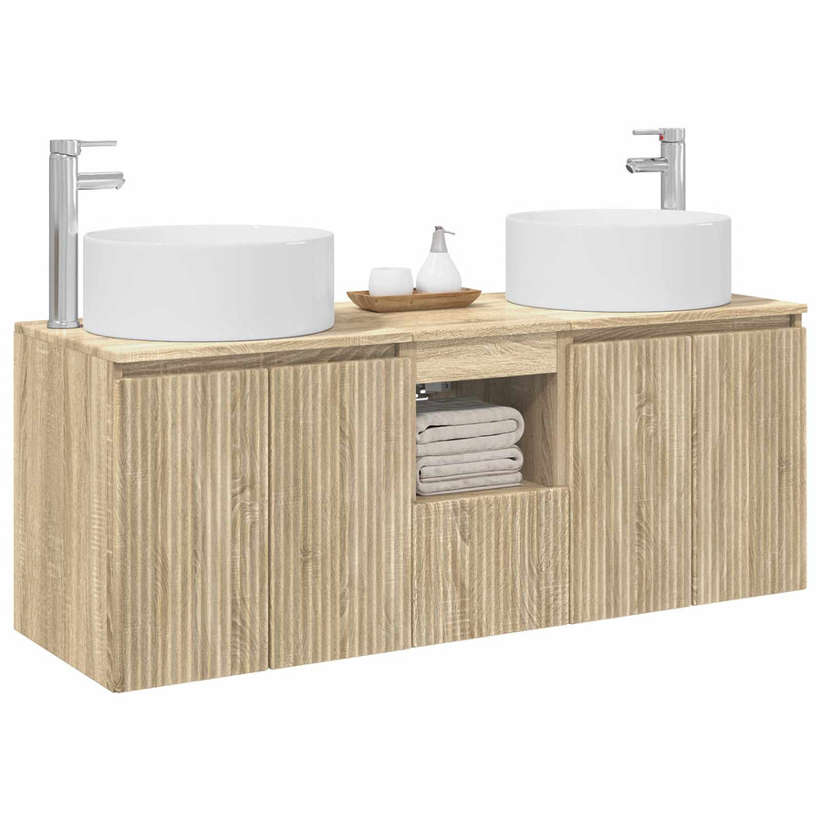 Badkamerkastenset 3 st Sonoma Eiken 49,5 x 44,5 x 65,5 cm