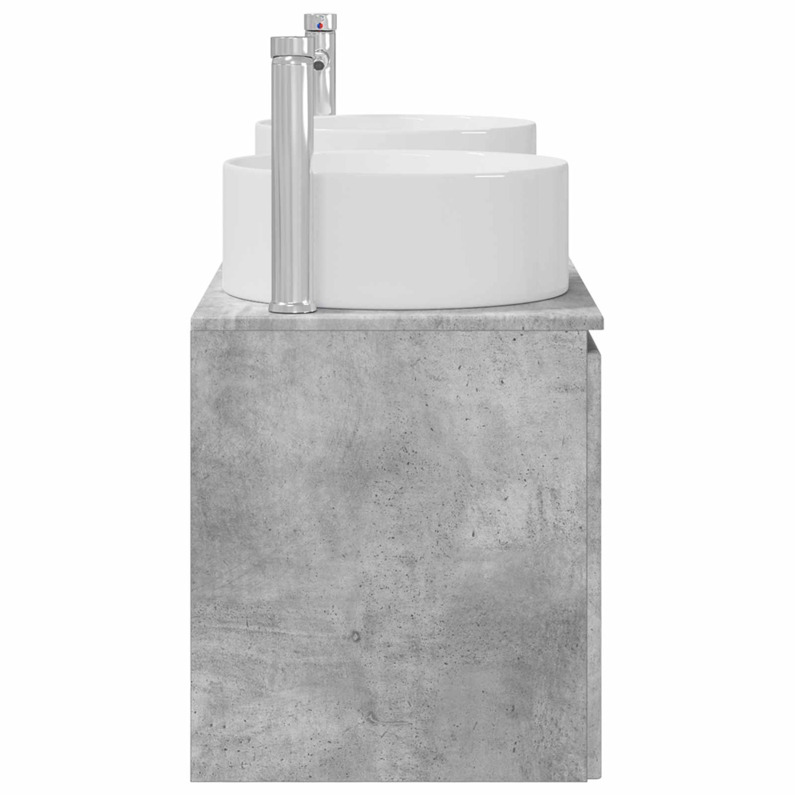 Badkamerkastenset 3 st Betongrijs 49,5 x 44,5 x 65,5 cm