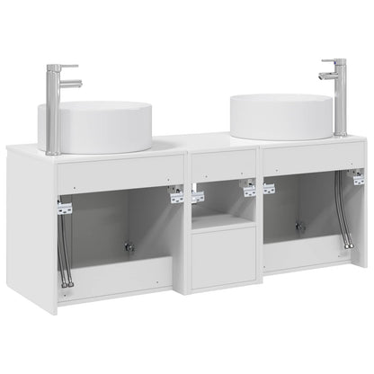 Badkamerkastenset 3 st Hoogglans Wit 49,5 x 44,5 x 65,5 cm