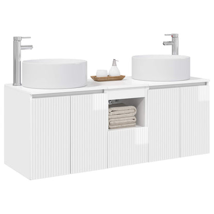 Badkamerkastenset 3 st Hoogglans Wit 49,5 x 44,5 x 65,5 cm