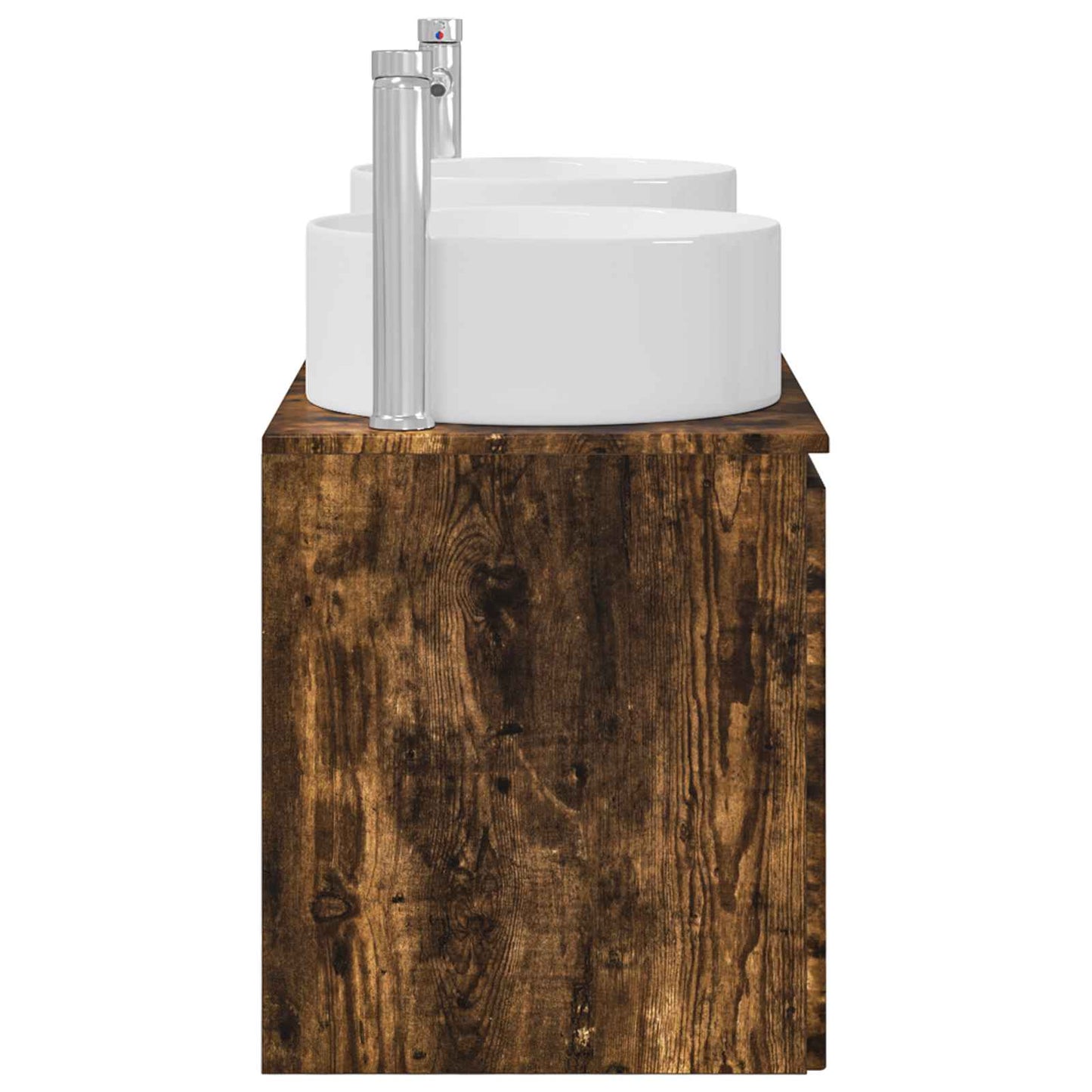 Badkamerkastenset 3 st Gerookt eiken 49,5 x 44,5 x 65,5 cm
