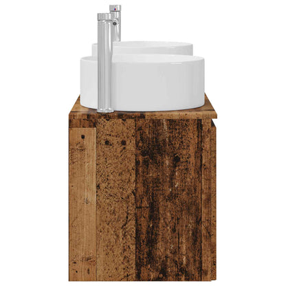 Badkamerkastenset 3 st Oud hout 49,5 x 44,5 x 65,5 cm