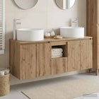 Badkamerkastenset 3 st Artisanaal eiken 49,5 x 44,5 x 65,5 cm