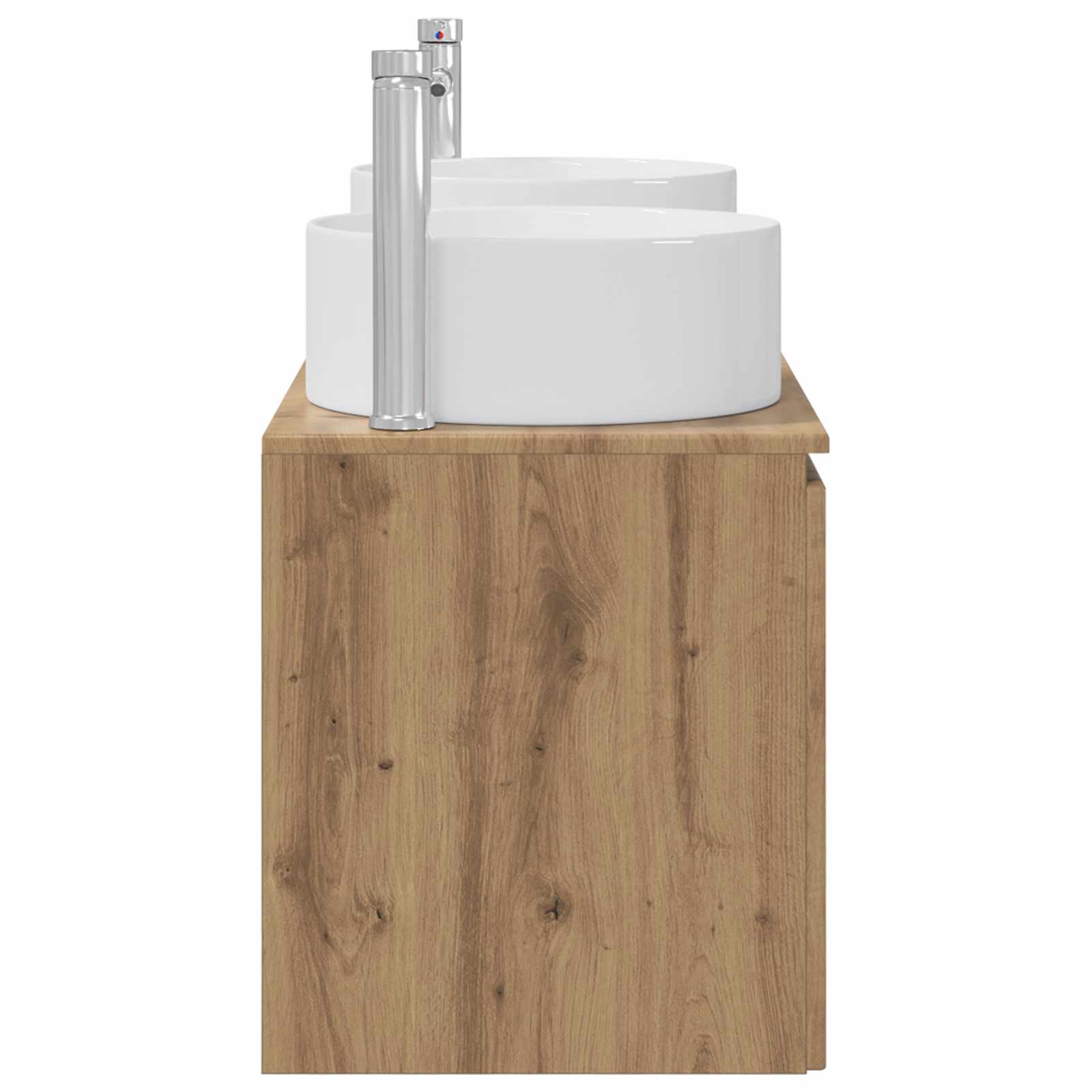 Badkamerkastenset 3 st Artisanaal eiken 49,5 x 44,5 x 65,5 cm