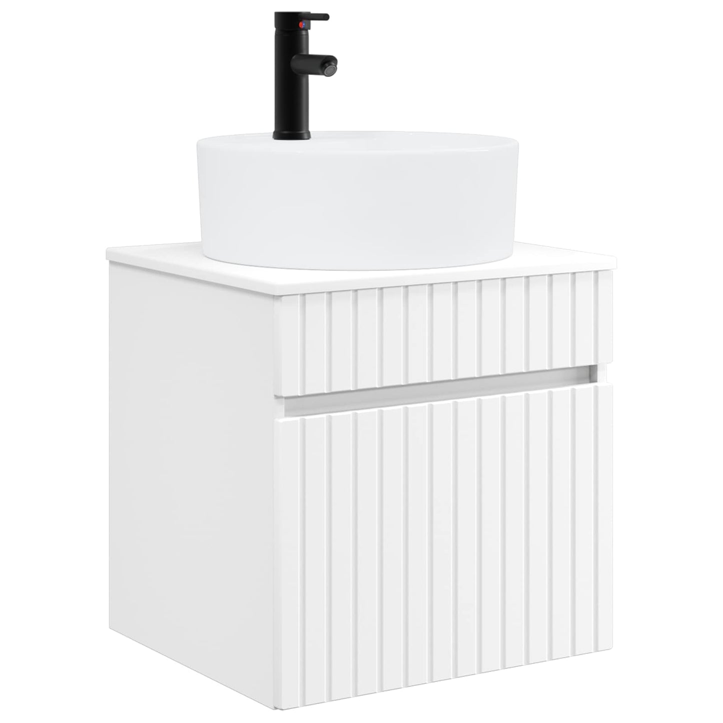 Badkamerkastenset 3 st Wit 49 x 44,5 x 65 cm Bewerkt hout