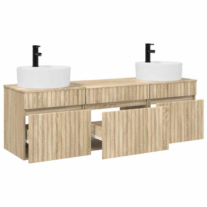 Badkamerkastenset 3 st Sonoma Eiken 49 x 44,5 x 65 cm