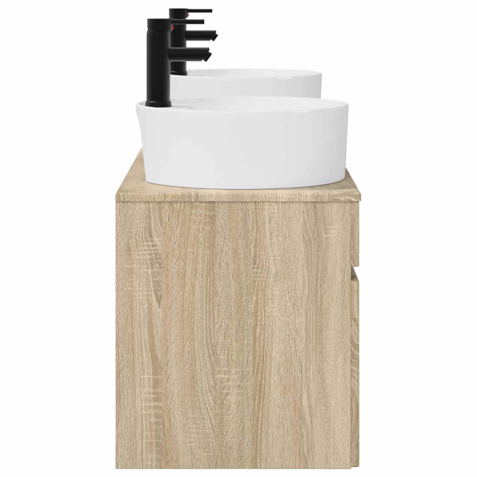 Badkamerkastenset 3 st Sonoma Eiken 49 x 44,5 x 65 cm