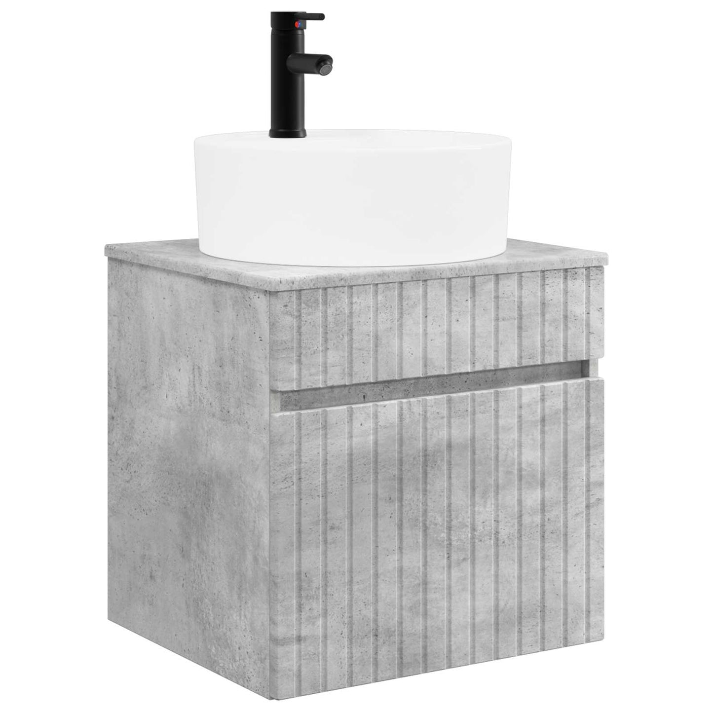 Badkamerkastenset 3 st Betongrijs 49 x 44,5 x 65 cm