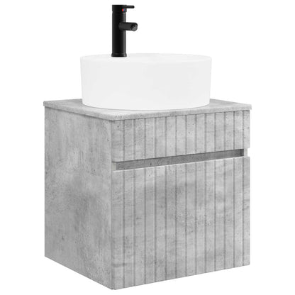 Badkamerkastenset 3 st Betongrijs 49 x 44,5 x 65 cm