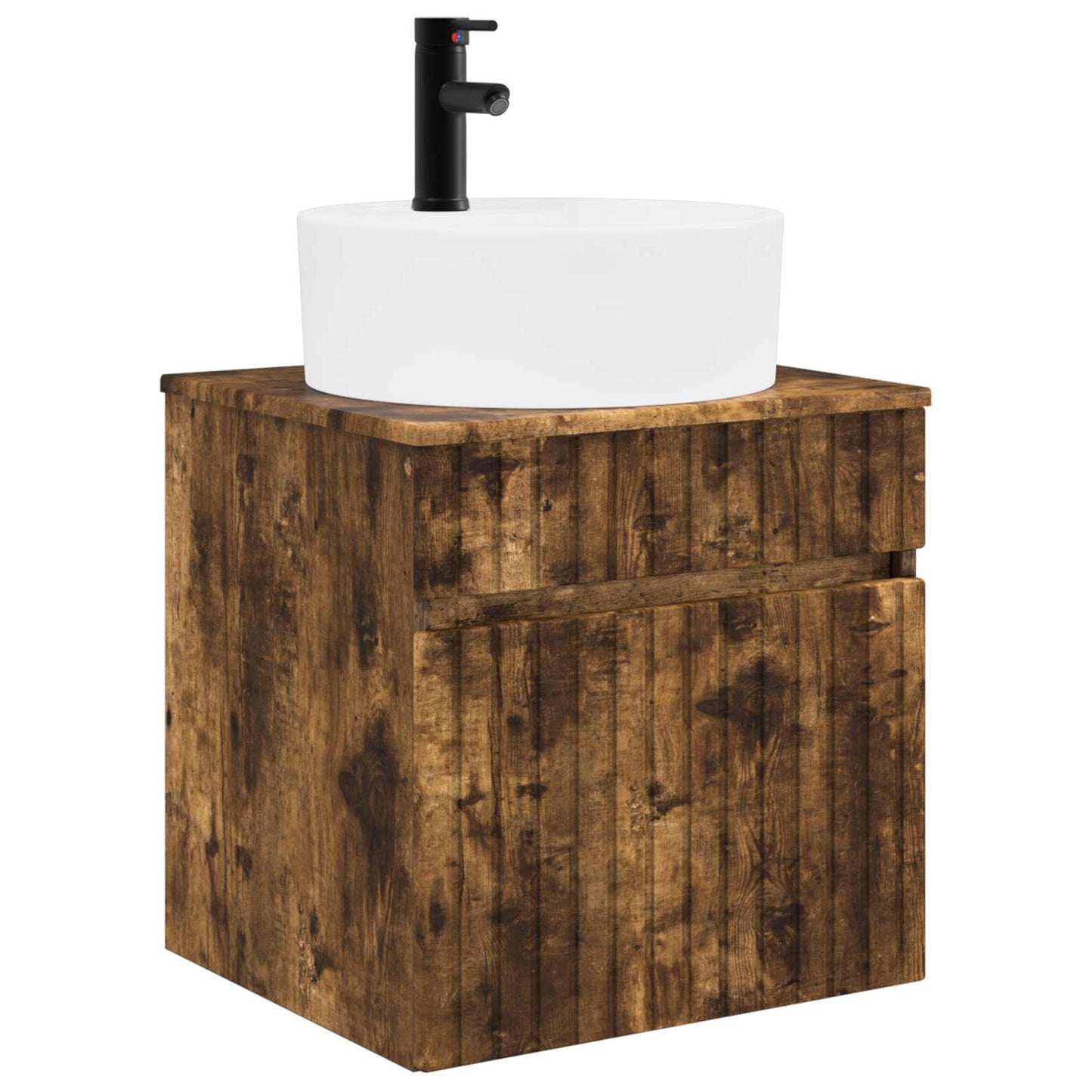 Badkamerkastenset 3 st Gerookt eiken 49 x 44,5 x 65 cm